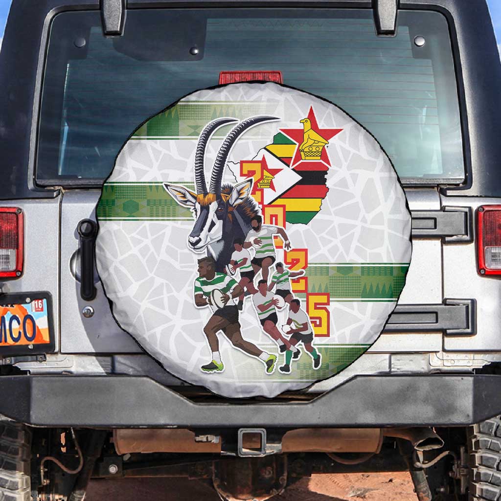 Zimbabwe Rugby The Champions 2025 Spare Tire Cover Sables-Warriors of Africa - African Pride
