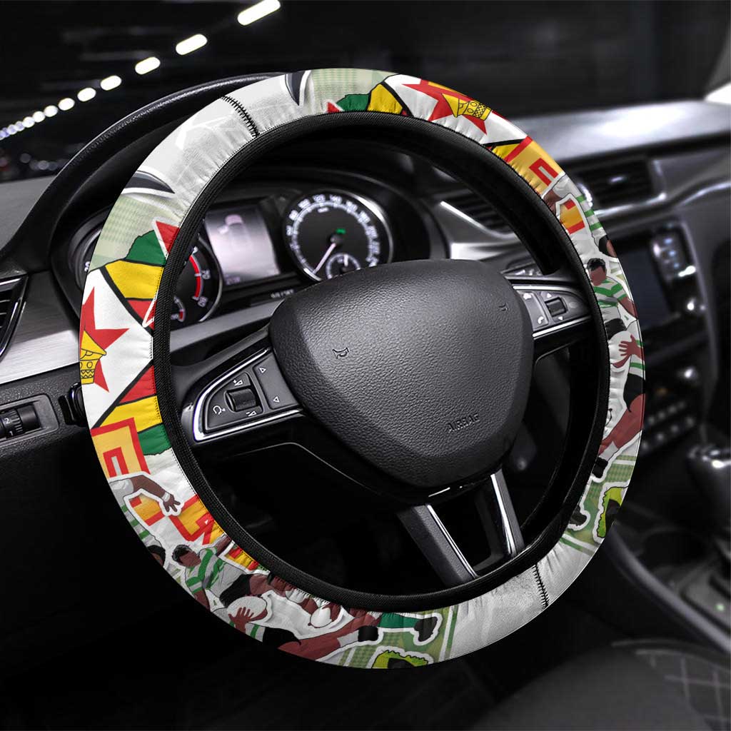 Zimbabwe Rugby The Champions 2025 Steering Wheel Cover Sables-Warriors of Africa - African Pride