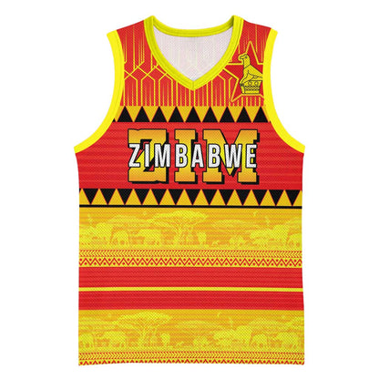 Custom Zimbabwe Cricket Basketball Jersey African Heritage Edition LT03