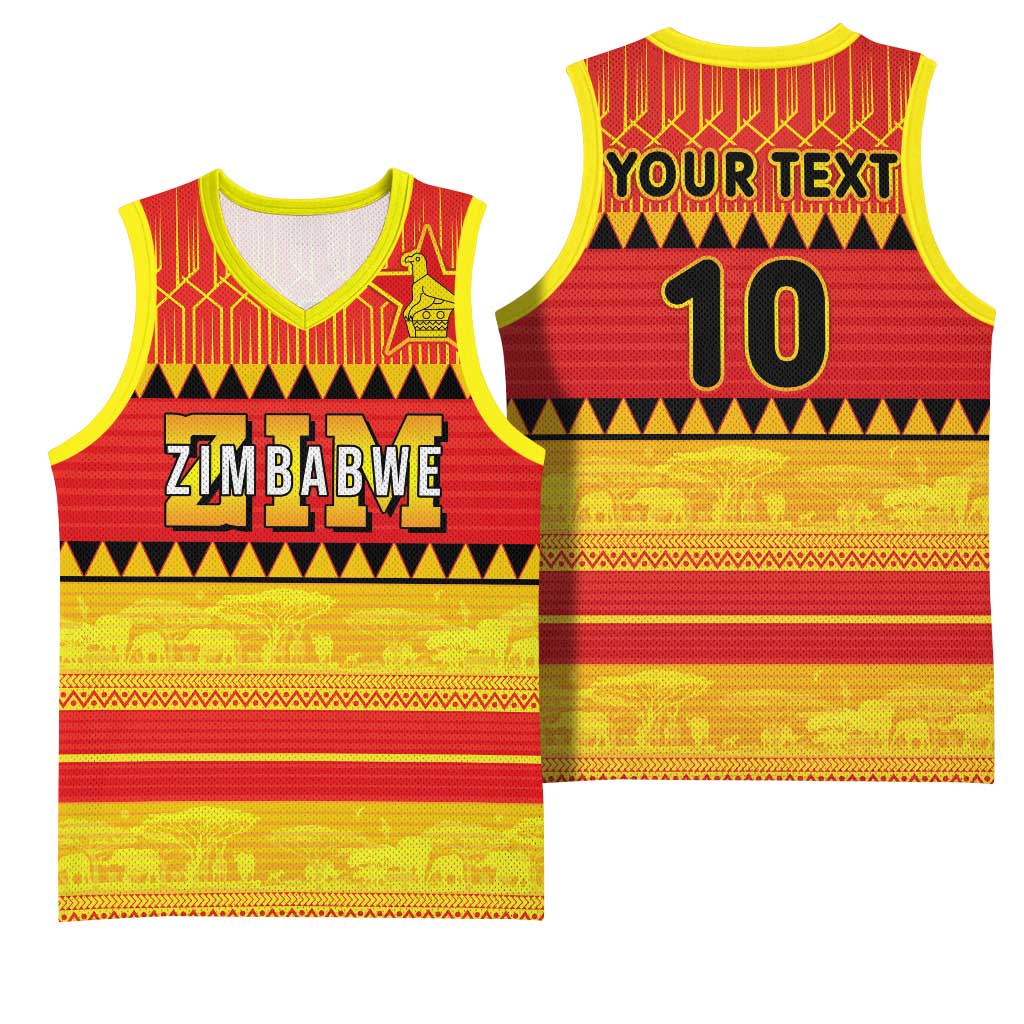 Custom Zimbabwe Cricket Basketball Jersey African Heritage Edition LT03