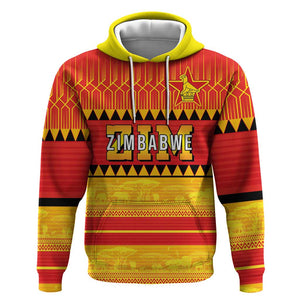 Custom Zimbabwe Cricket Hoodie African Heritage Edition - African Pride