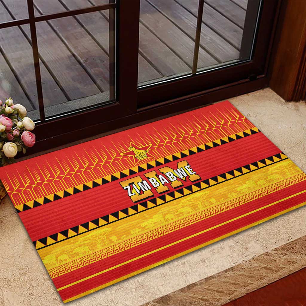 Zimbabwe Cricket Rubber Doormat African Heritage Edition - African Pride