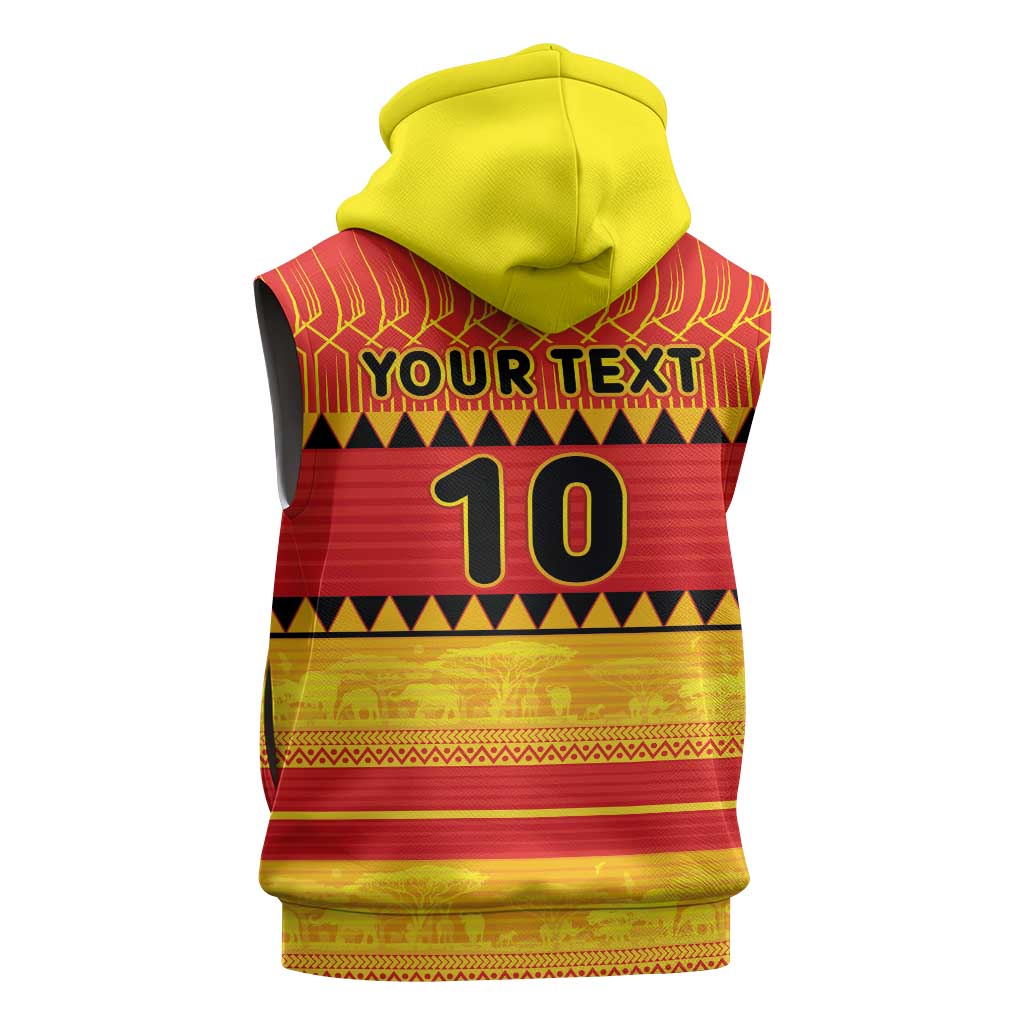 Custom Zimbabwe Cricket Sleeveless Hoodie African Heritage Edition - African Pride