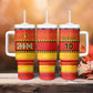 Custom Zimbabwe Cricket Tumbler With Handle African Heritage Edition - African Pride
