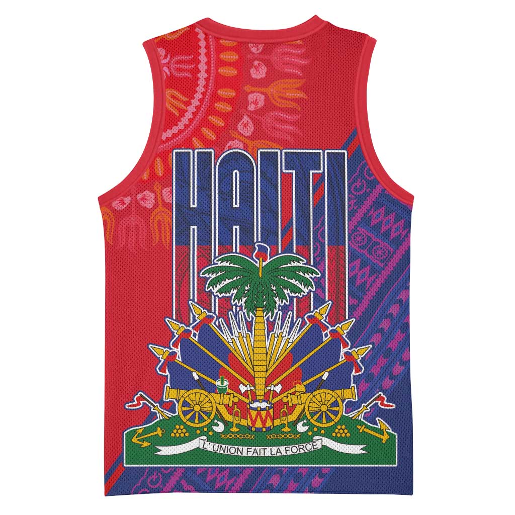 Haiti National Emblem Basketball Jersey Dashiki and Polynesian Pattern LT03