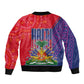 Haiti National Emblem Bomber Jacket Dashiki and Polynesian Pattern
