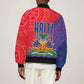 Haiti National Emblem Bomber Jacket Dashiki and Polynesian Pattern