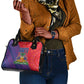 Haiti National Emblem Shoulder Handbag Dashiki and Polynesian Pattern