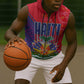 Haiti National Emblem Sleeveless Zip Hoodie Dashiki and Polynesian Pattern - African Pride