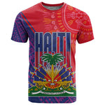 Haiti National Emblem T shirt Dashiki and Polynesian Pattern