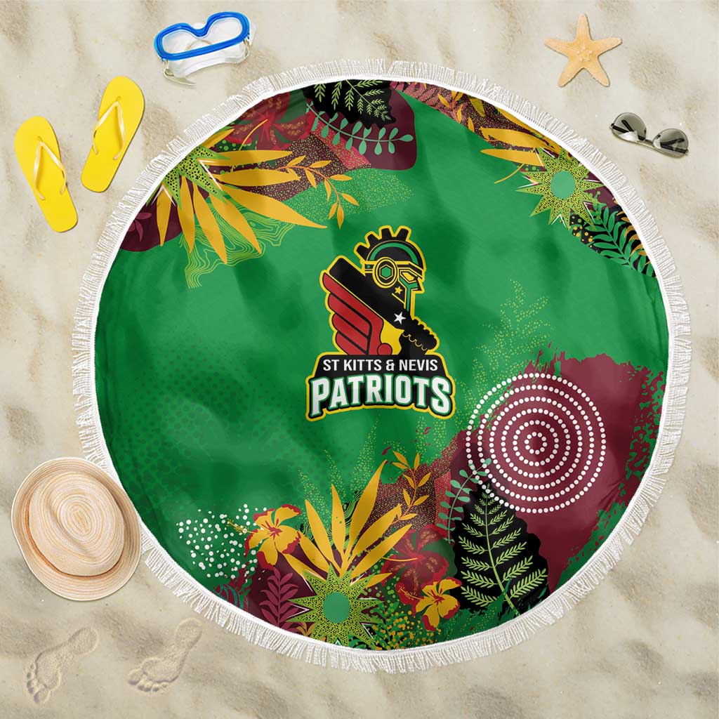 Afro-St Kitts and Nevis Cricket Patriots Beach Blanket Caribbean Tropical Sporty - African Pride