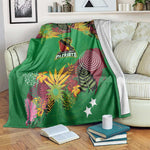 Afro-St Kitts and Nevis Cricket Patriots Blanket Caribbean Tropical Sporty - African Pride