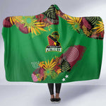 Afro-St Kitts and Nevis Cricket Patriots Hooded Blanket Caribbean Tropical Sporty - African Pride