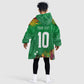 Custom Afro-St Kitts and Nevis Cricket Patriots Kid Wearable Blanket Hoodie Caribbean Tropical Sporty - African Pride