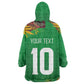 Custom Afro-St Kitts and Nevis Cricket Patriots Kid Wearable Blanket Hoodie Caribbean Tropical Sporty - African Pride