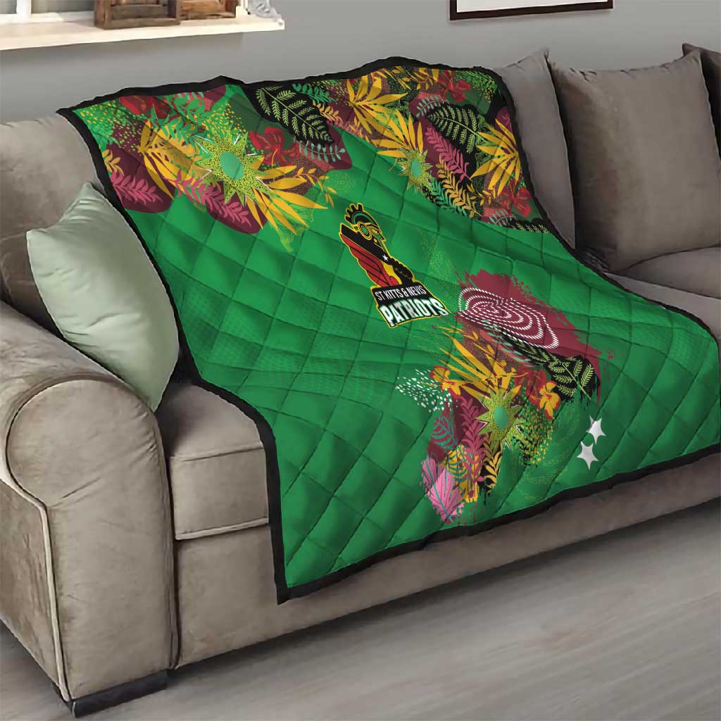 Afro-St Kitts and Nevis Cricket Patriots Quilt Caribbean Tropical Sporty - African Pride