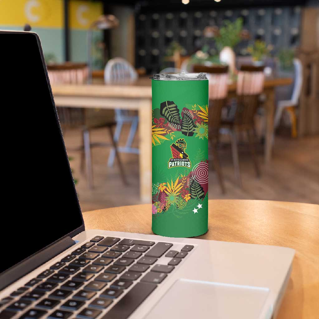 Custom Afro-St Kitts and Nevis Cricket Patriots Skinny Tumbler Caribbean Tropical Sporty - African Pride