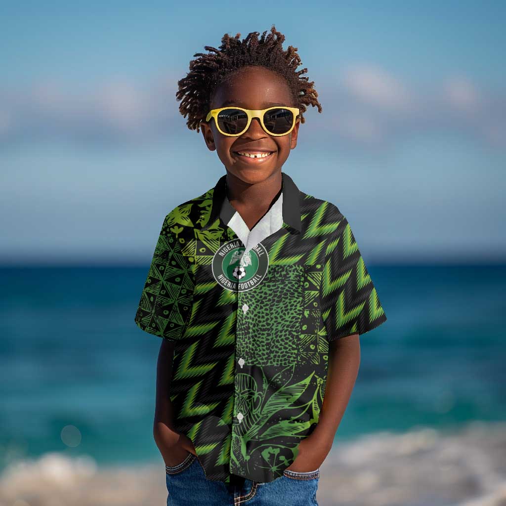 Nigeria Football Custom Kid Hawaiian Shirt Champions-Super Eagles - African Pride