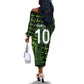 Nigeria Football Custom Off The Shoulder Long Sleeve Dress Champions-Super Eagles - African Pride