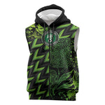 Nigeria Football Custom Sleeveless Zip Hoodie Champions-Super Eagles - African Pride