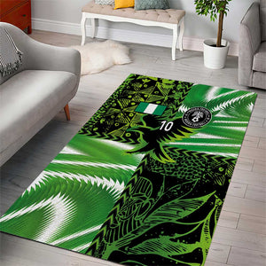 Nigeria Football Custom Area Rug Super Eagles-Africa Spirit - African Pride