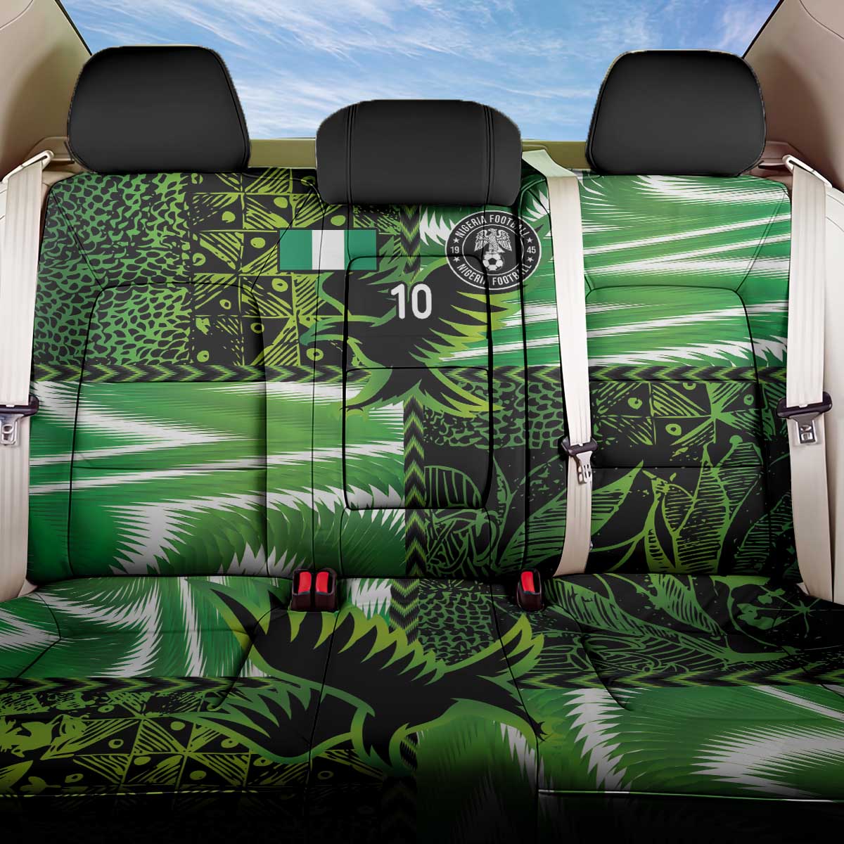 Nigeria Football Custom Back Car Seat Cover Super Eagles-Africa Spirit - African Pride