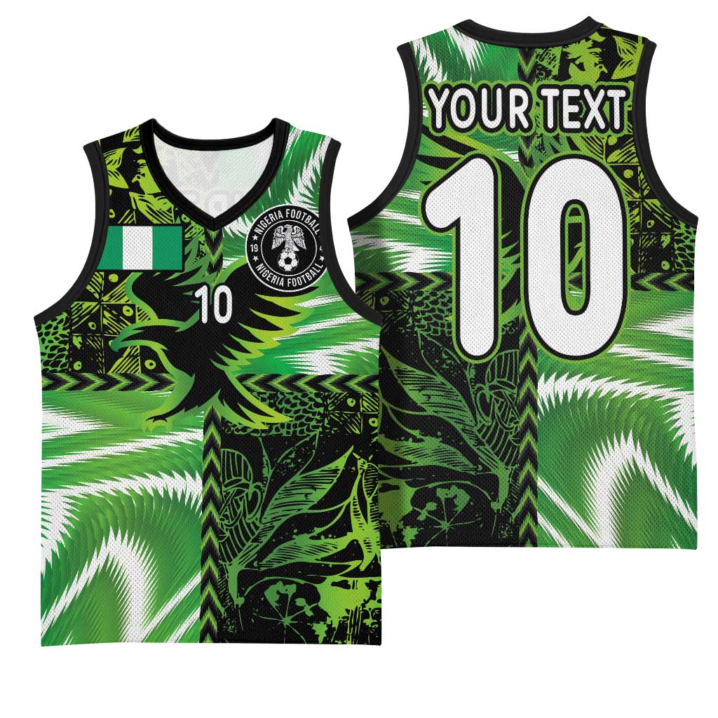 Nigeria Football Custom Basketball Jersey Super Eagles-Africa Spirit LT03