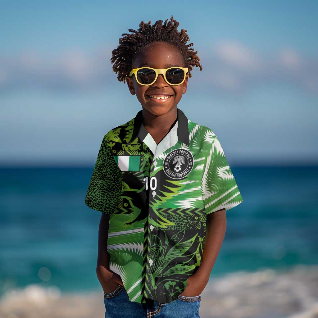 Nigeria Football Custom Kid Hawaiian Shirt Super Eagles-Africa Spirit - African Pride
