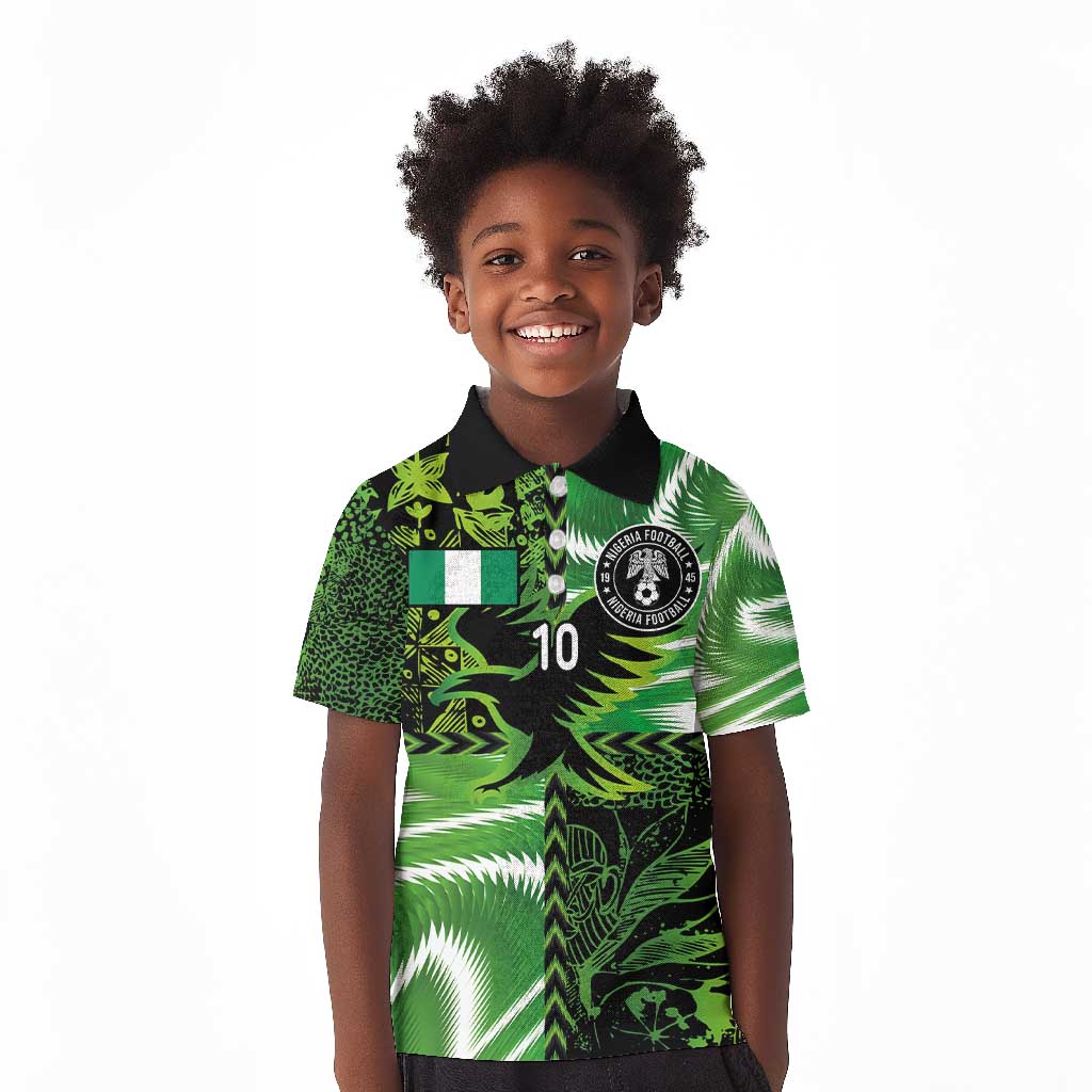 Nigeria Football Custom Kid Polo Shirt Super Eagles-Africa Spirit - African Pride