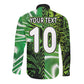 Nigeria Football Custom Long Sleeve Button Shirt Super Eagles-Africa Spirit - African Pride