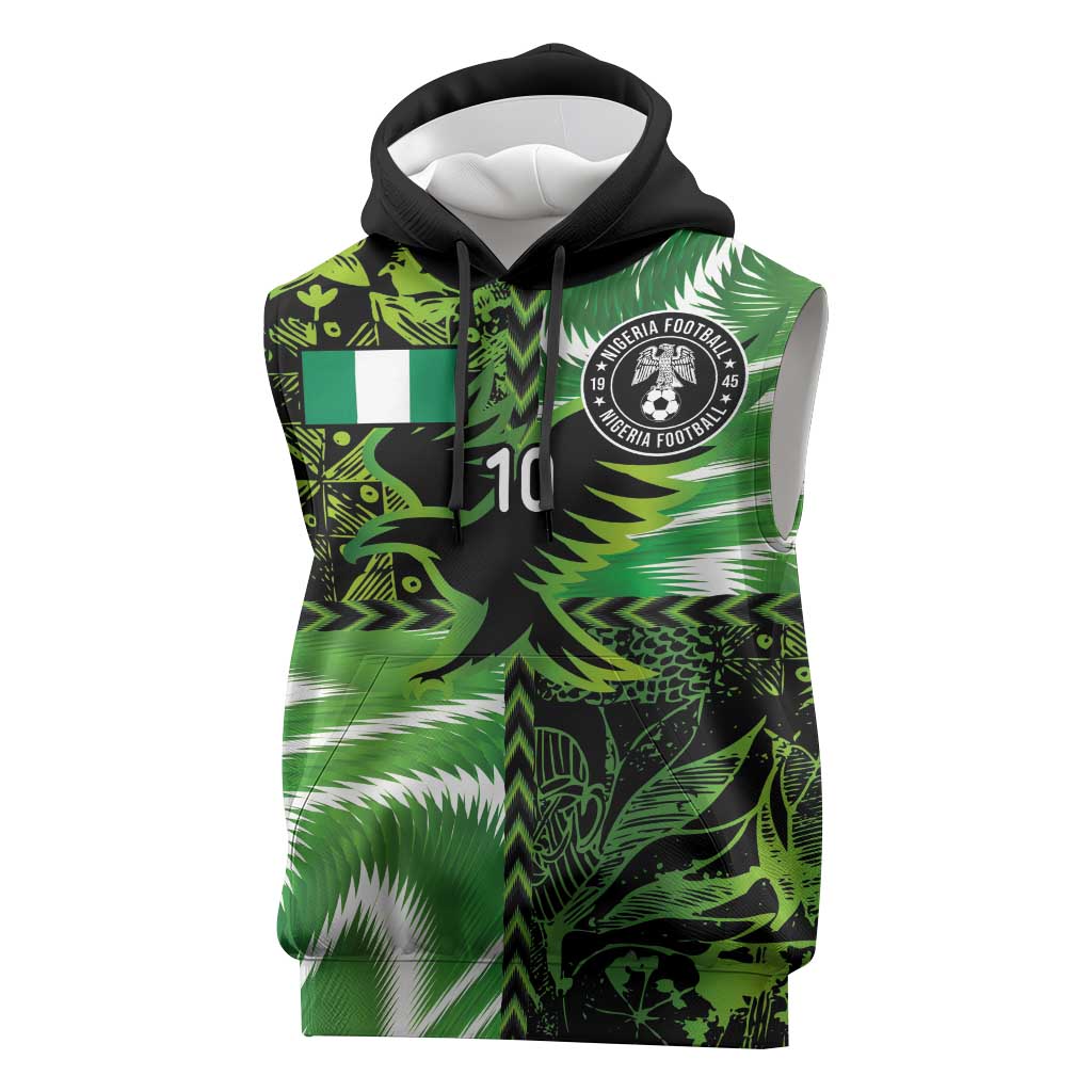 Nigeria Football Custom Sleeveless Hoodie Super Eagles-Africa Spirit - African Pride