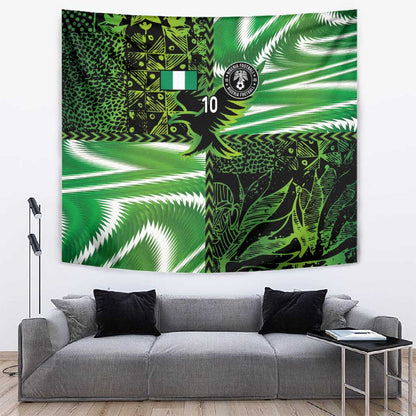 Nigeria Football Custom Tapestry Super Eagles-Africa Spirit - African Pride