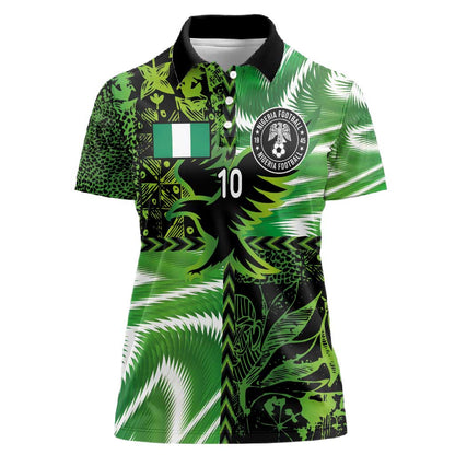 Nigeria Football Custom Women Polo Shirt Super Eagles-Africa Spirit - African Pride