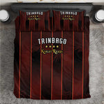 Afro-Trinbago Cricket Knight Riders Bedding Set Palm Leaves Stripes Style - African Pride