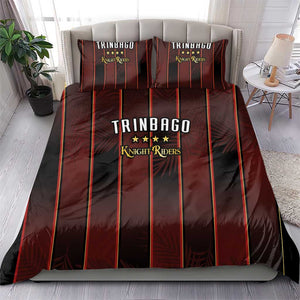Afro-Trinbago Cricket Knight Riders Bedding Set Palm Leaves Stripes Style - African Pride