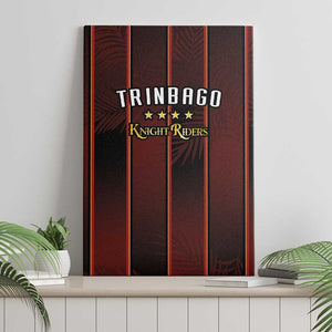 Afro-Trinbago Cricket Knight Riders Canvas Wall Art Palm Leaves Stripes Style - African Pride