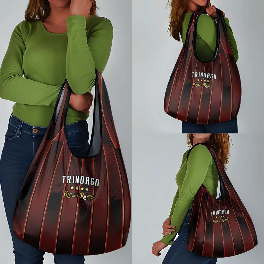 Afro-Trinbago Cricket Knight Riders Grocery Bag Palm Leaves Stripes Style - African Pride