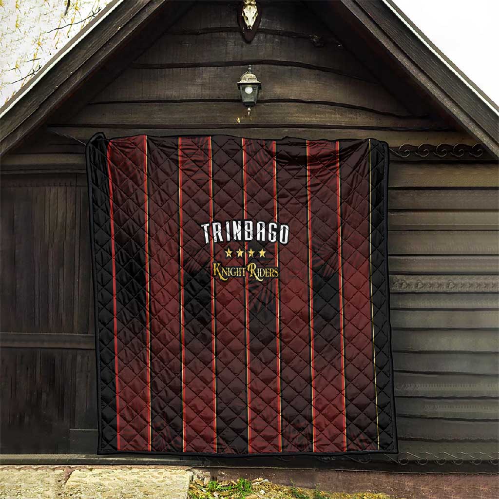Afro-Trinbago Cricket Knight Riders Quilt Palm Leaves Stripes Style - African Pride