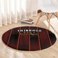 Afro-Trinbago Cricket Knight Riders Round Carpet Palm Leaves Stripes Style - African Pride