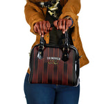 Afro-Trinbago Cricket Knight Riders Shoulder Handbag Palm Leaves Stripes Style - African Pride