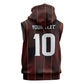 Custom Afro-Trinbago Cricket Knight Riders Sleeveless Zip Hoodie Palm Leaves Stripes Style - African Pride