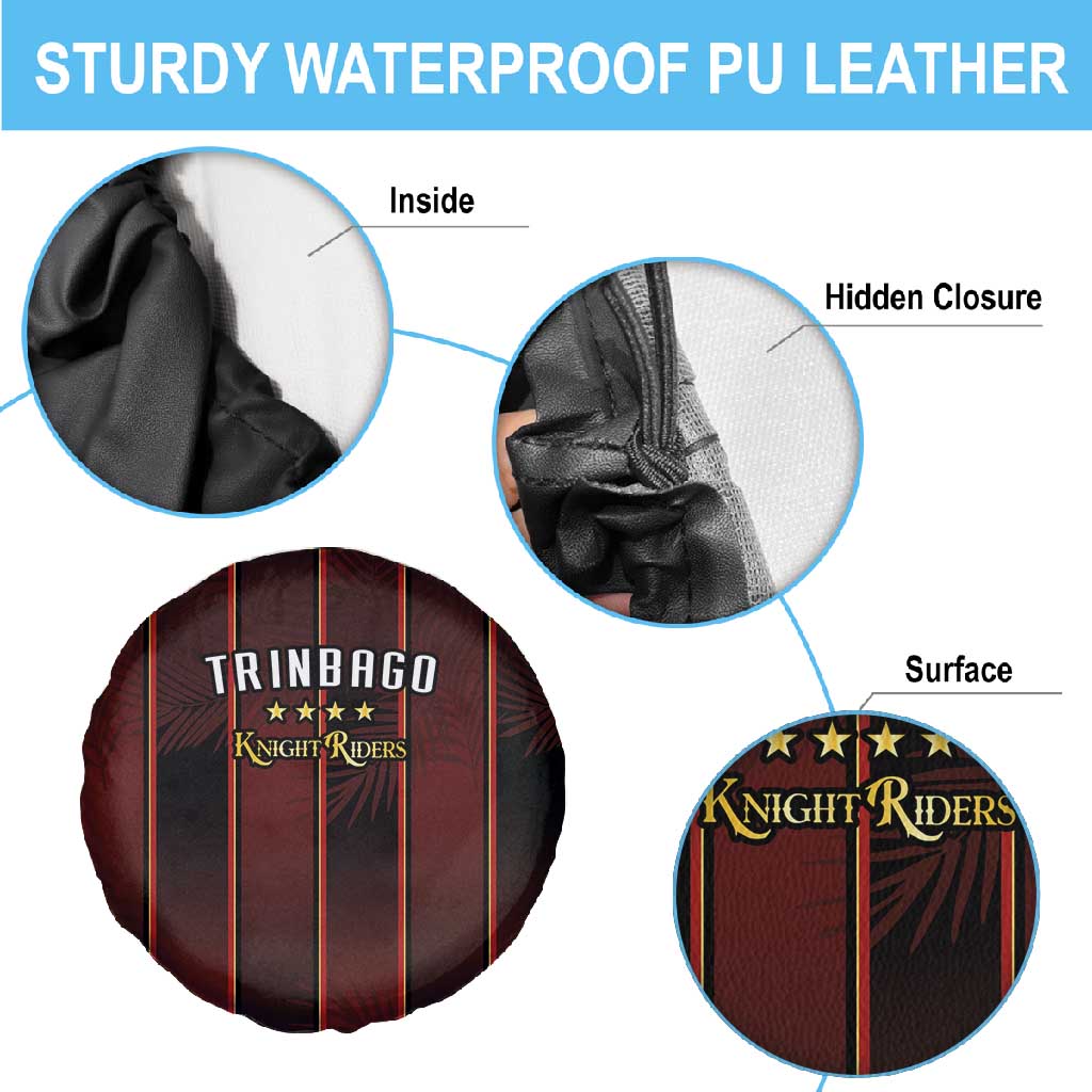 Afro-Trinbago Cricket Knight Riders Spare Tire Cover Palm Leaves Stripes Style - African Pride
