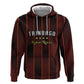 Custom Afro-Trinbago Cricket Knight Riders Zip Hoodie Palm Leaves Stripes Style - African Pride