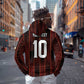 Custom Afro-Trinbago Cricket Knight Riders Zip Hoodie Palm Leaves Stripes Style - African Pride