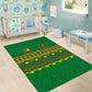 Cameroon Football Area Rug Tribal Motifs Green Color - African Pride