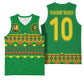 Custom Cameroon Football Basketball Jersey Tribal Motifs Green Color LT03
