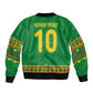 Custom Cameroon Football Bomber Jacket Tribal Motifs Green Color - African Pride