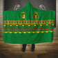 Cameroon Football Hooded Blanket Tribal Motifs Green Color - African Pride