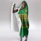 Cameroon Football Hooded Blanket Tribal Motifs Green Color - African Pride