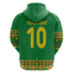 Custom Cameroon Football Hoodie Tribal Motifs Green Color - African Pride